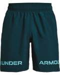 Men's Ua Woven Graphic Wordmark Shorts - Dark CYAN-463 XXL