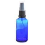 20ML Blue Glass Aromatherapy Bottle With Serum Pump - Black 18 410