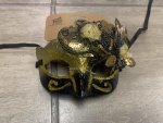 Party Mask With Flower Gold
