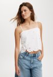 Cotton On Cutwork Open Back Cami - White