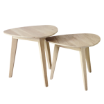 Bevelled Edge Retro Side Table - Short - 56CM Dia X 40CM H