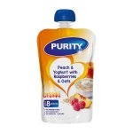 Purity Pureed 110ML - Peachy Yoghurt With Raspberries & Oats