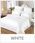 Simon Baker 230 Thread Count Hotel Collection Duvet Cover - White - Satin Stitch - White Super King 260 X 230CM + 2